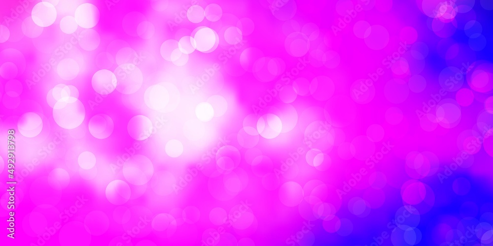 Light Purple, Pink vector pattern with circles. Light Purple, Pink vector pattern with circles.