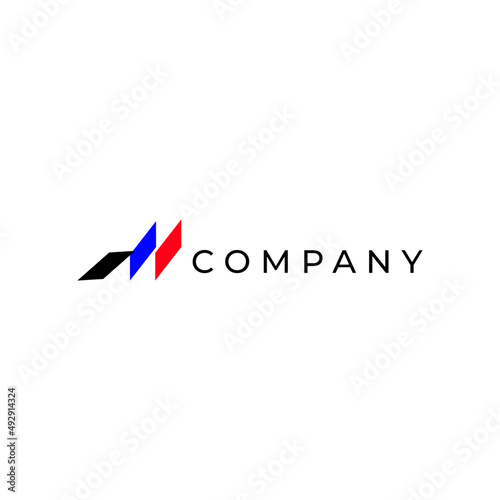 letter tech m startup modern logo design