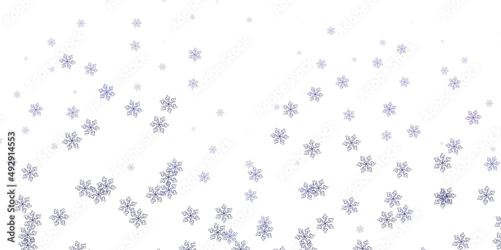 Light pink, blue vector doodle pattern with flowers. Light pink, blue vector doodle pattern with flowers.