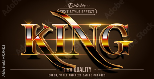 Editable text style effect - King text style theme.