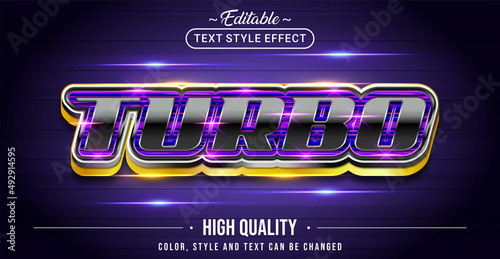 Editable text style effect - Turbo text style theme.
