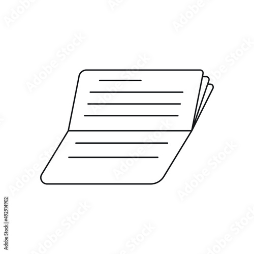 Passbook icon design isolated on white background