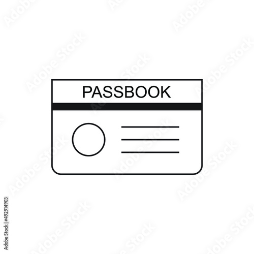 Passbook icon design isolated on white background