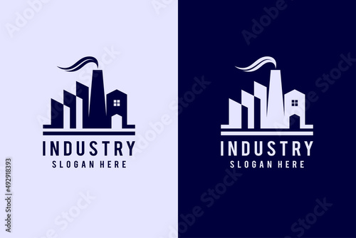 factory logo with industry concept