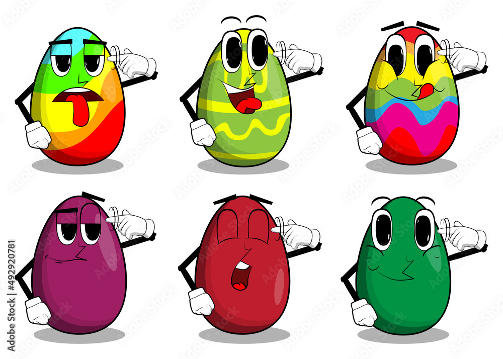Ταπετσαρία Easter Egg shows a you're nuts gesture by twisting his finger around his temple