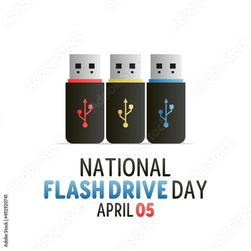 vector graphic of national flash drive day good for national flash drive day celebration. flat design. flyer design.flat illustration.