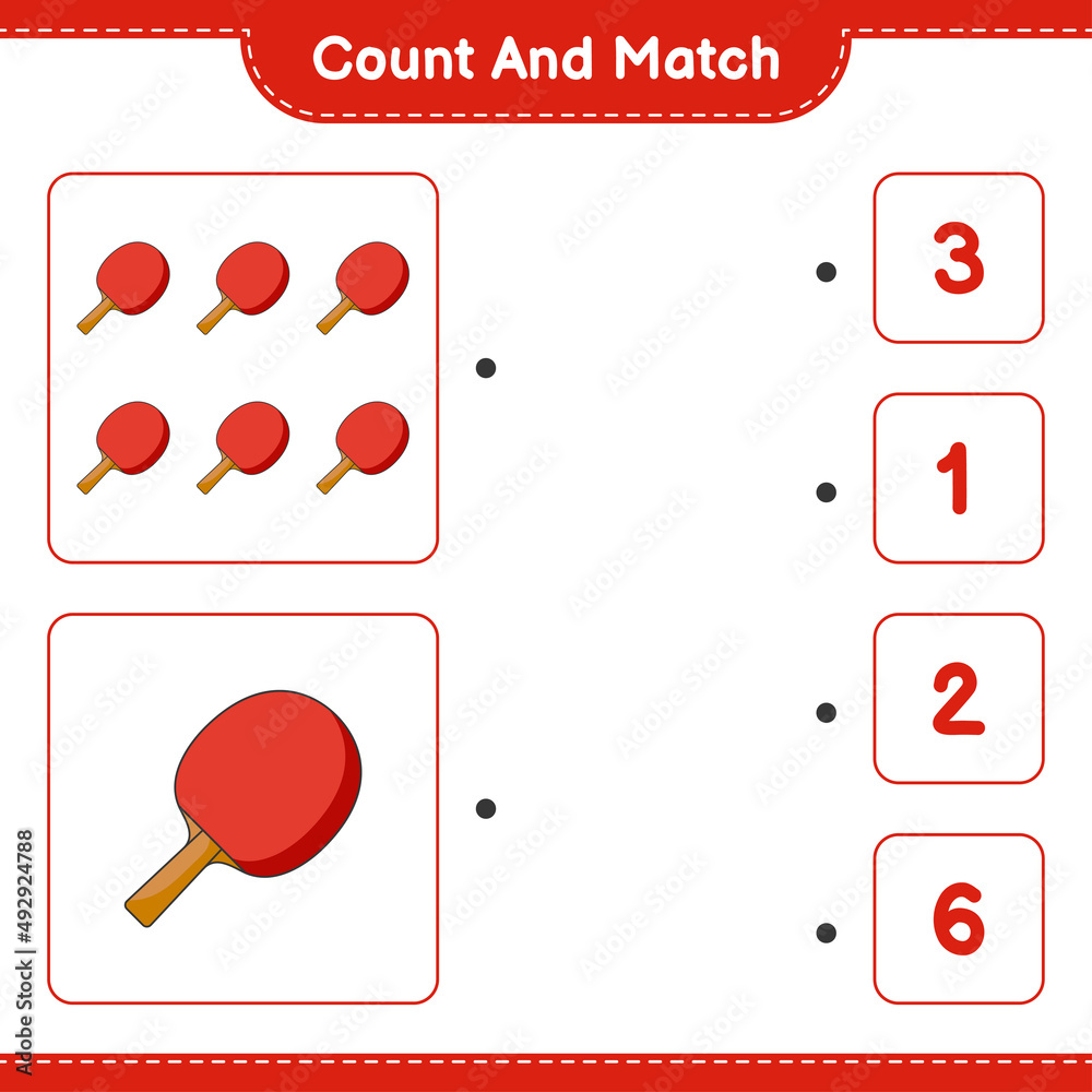 Count and match, count the number of Ping Pong Racket and match with ...