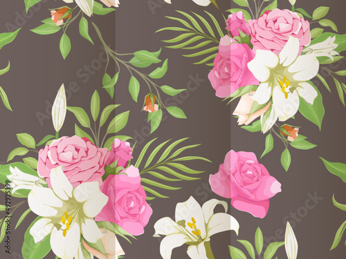 Wallpaper Mural Beautifull Seamless Pattern Fashion Template Torontodigital.ca