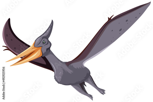A dinosaur pteranodon on white background © blueringmedia