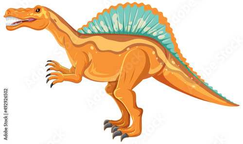 Spinosaurus dinosaur on white background © blueringmedia
