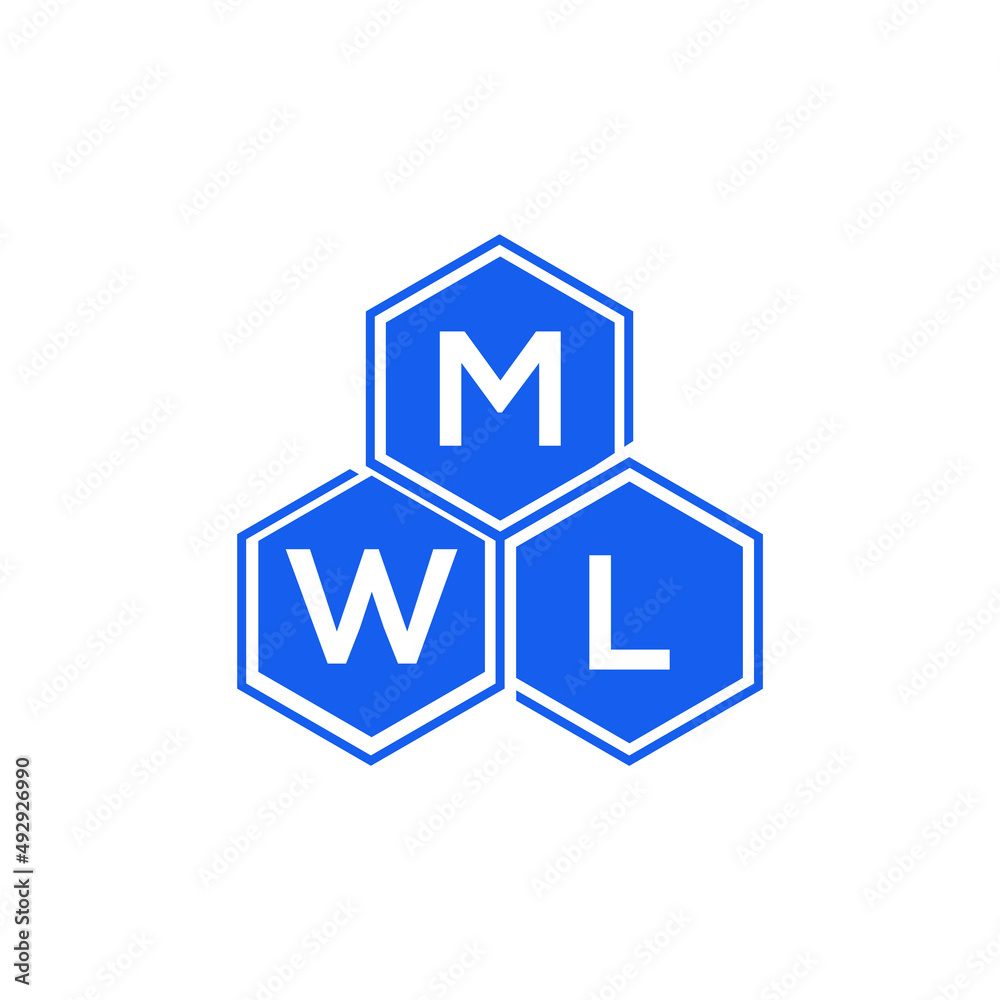 MWL letter logo design on White background. MWL creative initials letter logo concept. MWL letter design. 