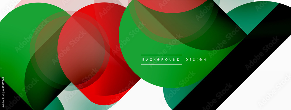 Round triangle shapes lines and circles. Geometric vector illustration for wallpaper banner background or landing page