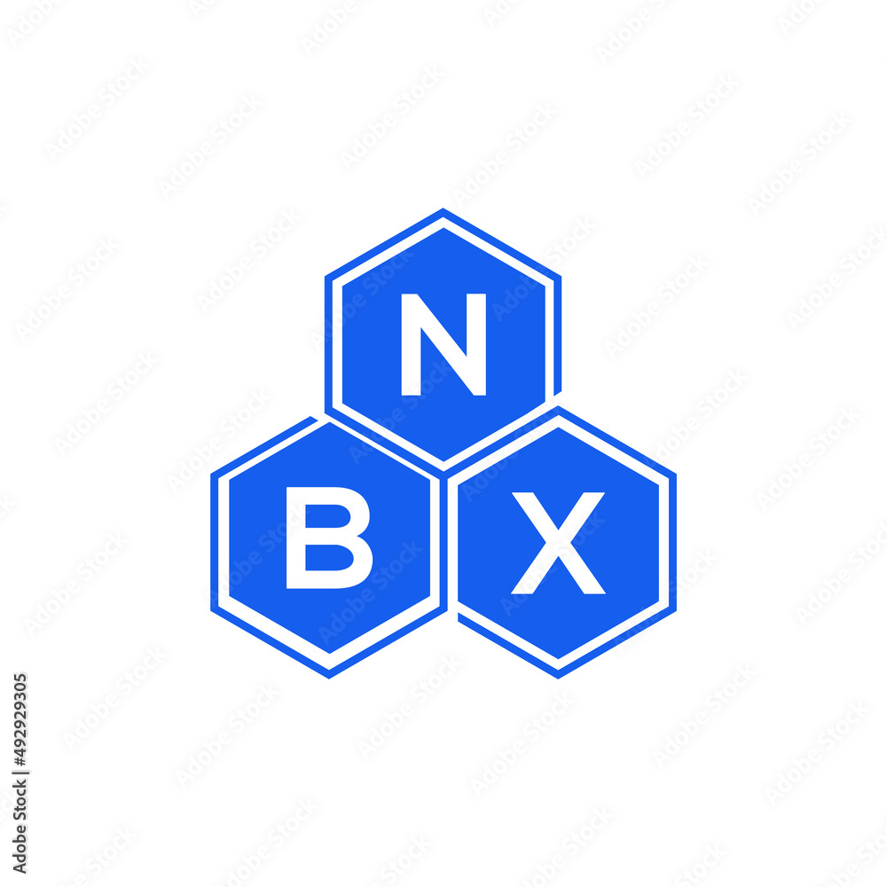 NBX letter logo design on White background. NBX creative initials letter logo concept. NBX letter design. NBX letter logo design on White background. NBX creative initials letter logo concept. NBX letter design.