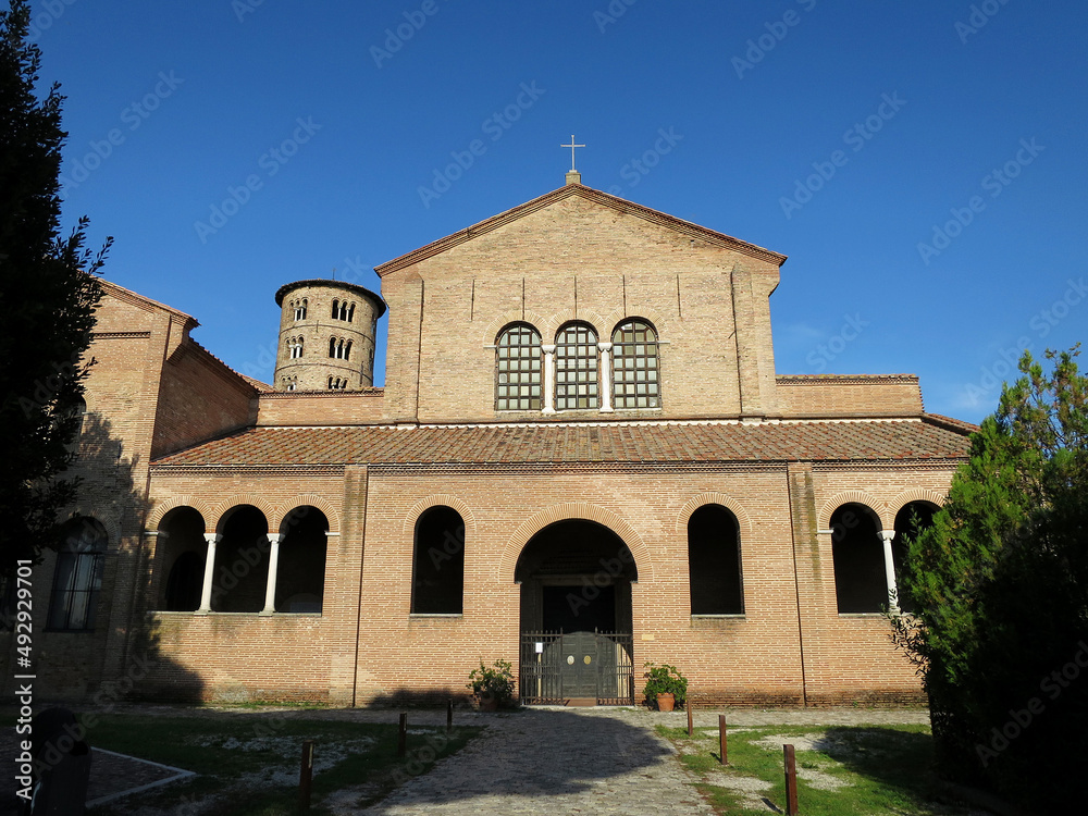 The Basilica of Sant'Apollinare in Classe, a listed UNESCO World Heritage Site in Ravenna, ITALY