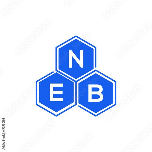 NEB letter logo design on White background. NEB creative initials letter logo concept. NEB letter design. 