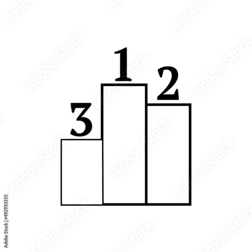 icon of a place for champions 1 2 and 3 on a white background