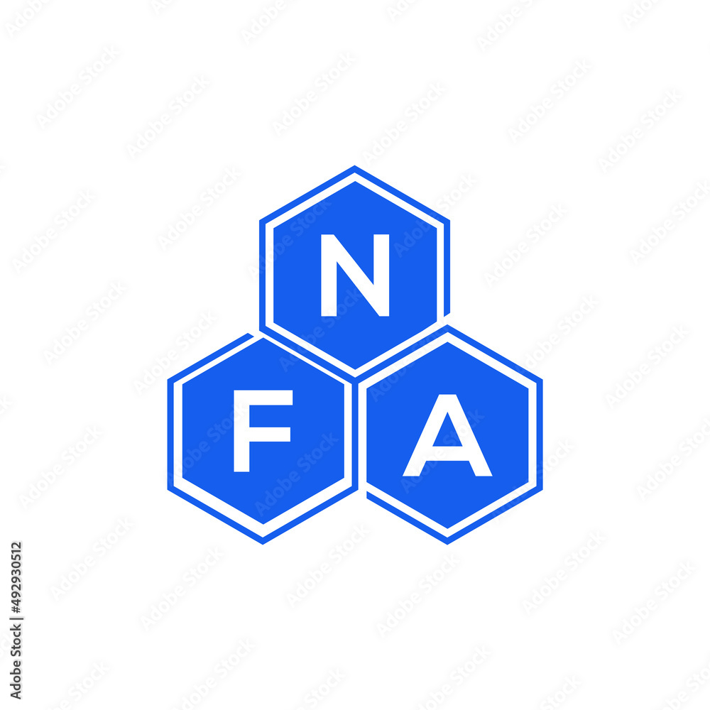 NFA letter logo design on White background. NFA creative initials letter logo concept. NFA letter design. NFA letter logo design on White background. NFA creative initials letter logo concept. NFA letter design.