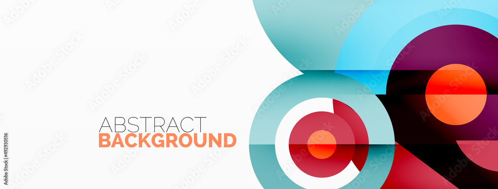 Rings and circles geometric abstract background for wallpaper, banner, backdrop Rings and circles geometric abstract background for wallpaper, banner, backdrop