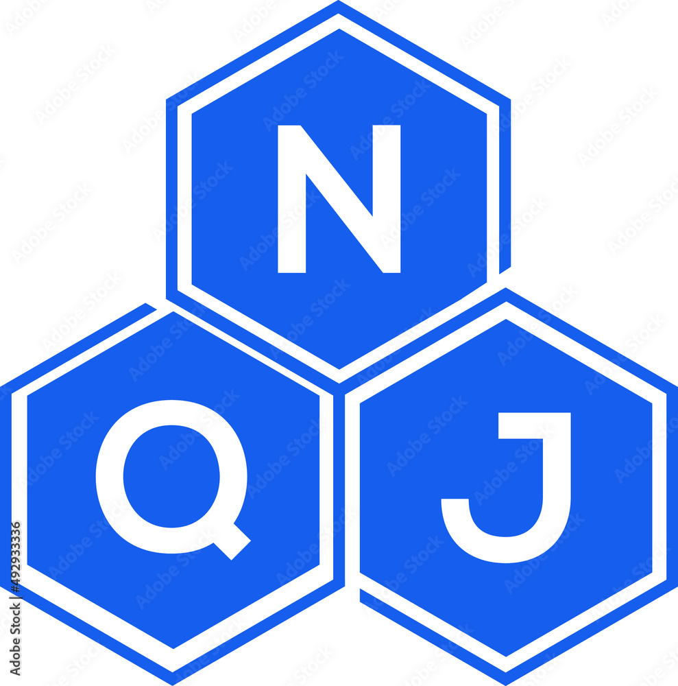 NQJ letter logo design on White background. NQJ creative initials letter logo concept. NQJ letter design. NQJ letter logo design on White background. NQJ creative initials letter logo concept. NQJ letter design.