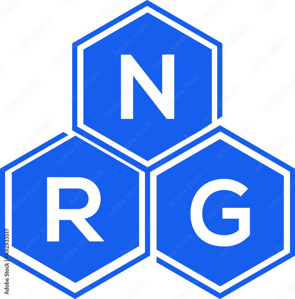 NRG letter logo design on White background. NRG creative initials letter logo concept. NRG letter design. NRG letter logo design on White background. NRG creative initials letter logo concept. NRG letter design.