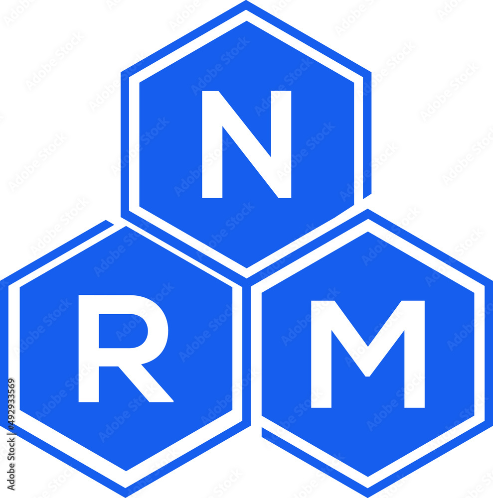 NRM letter logo design on White background. NRM creative initials letter logo concept. NRM letter design. 