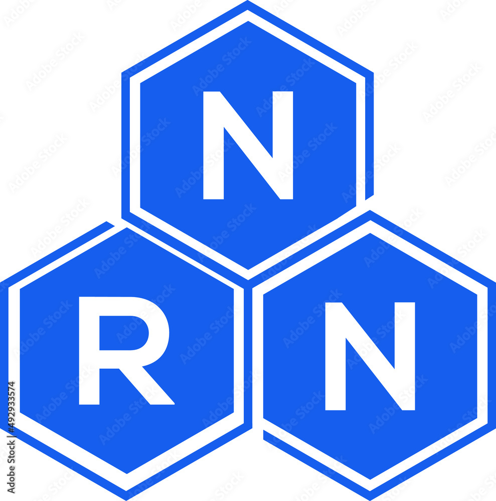 NRN letter logo design on White background. NRN creative initials letter logo concept. NRN letter design. NRN letter logo design on White background. NRN creative initials letter logo concept. NRN letter design.