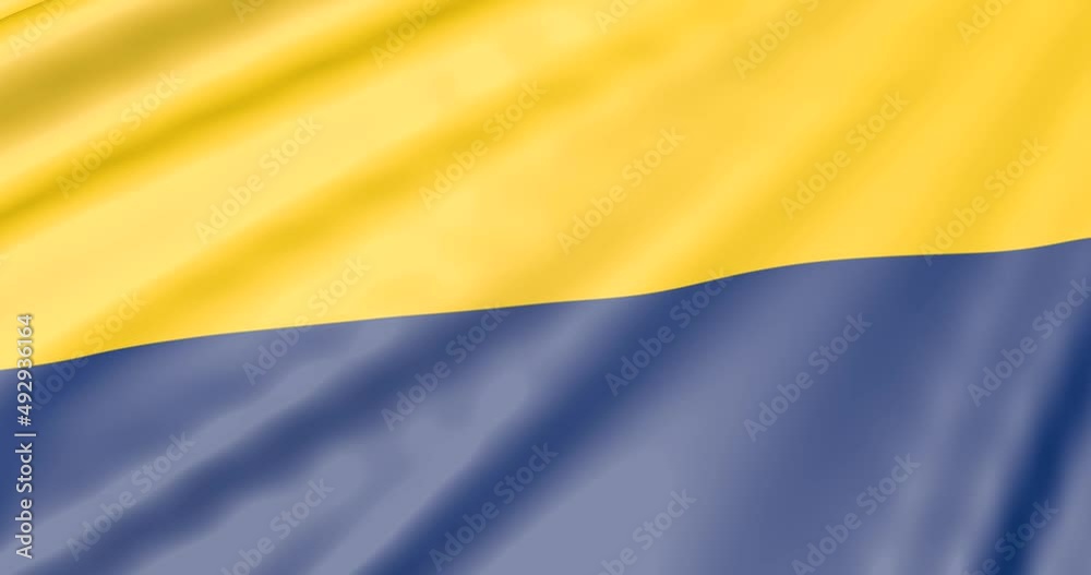 Flag of Ukraine waves 3D. Canvas in the wind is official state symbol of Ukraine. Flag of Ukraine waves 3D. Canvas in the wind is official state symbol of Ukraine.