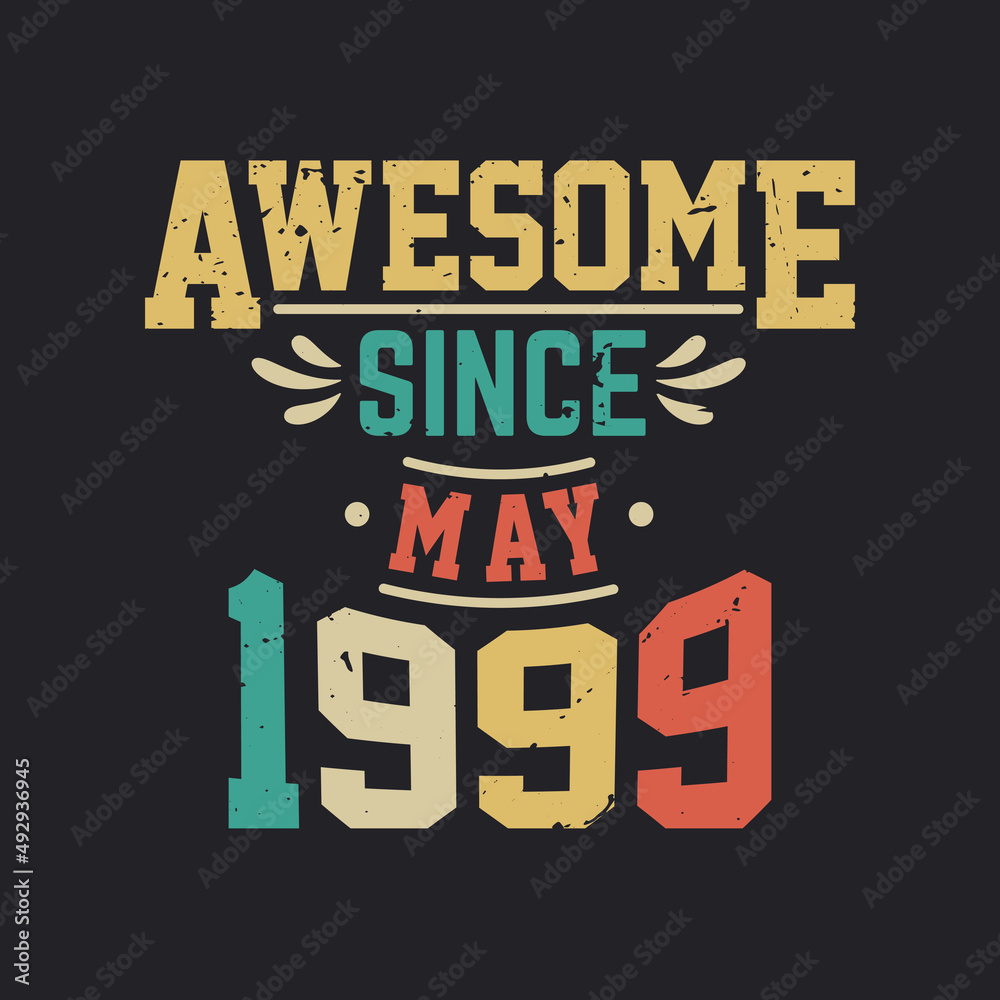 Awesome Since May 1999. Born in May 1999 Retro Vintage Birthday