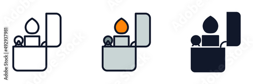 lighter icon symbol template for graphic and web design collection logo vector illustration