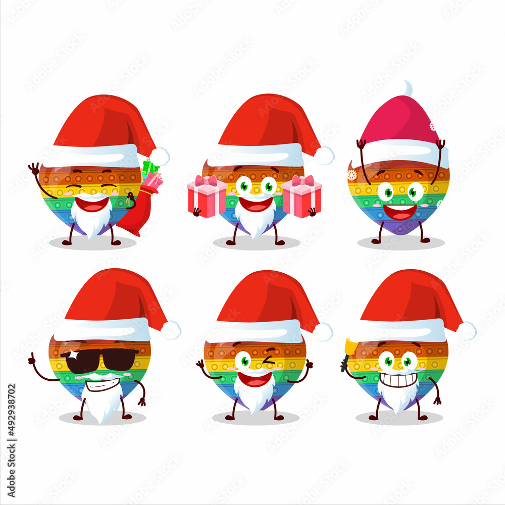Santa Claus emoticons with pop it love cartoon character Santa Claus emoticons with pop it love cartoon character