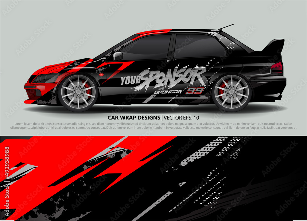 Car wrap decal design vector. abstract Graphic background kit designs for vehicle, race car, rally, livery, sport car
Car wrap decal design vector. abstract Graphic background kit designs for vehicle, race car, rally, livery, sport car