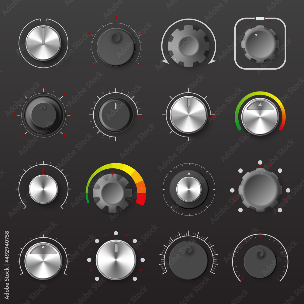 Realistic Round Adjustment Dial Background
