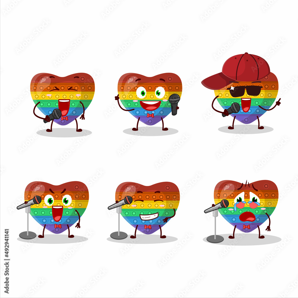 A Cute Cartoon design concept of pop it love singing a famous song Stock  Vector | Adobe Stock
