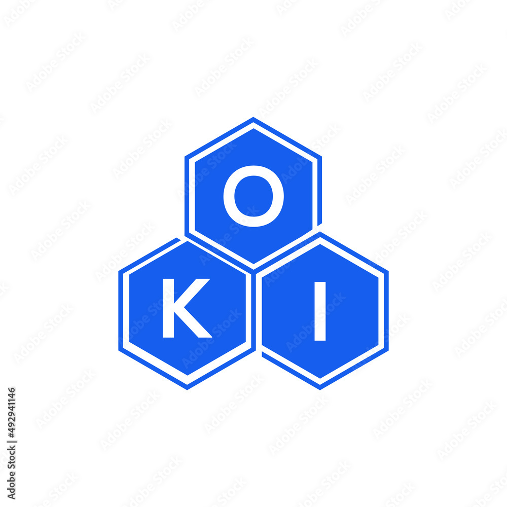 OKI letter logo design on black background. OKI creative initials letter logo concept. OKI letter design. OKI letter logo design on black background. OKI creative initials letter logo concept. OKI letter design.
