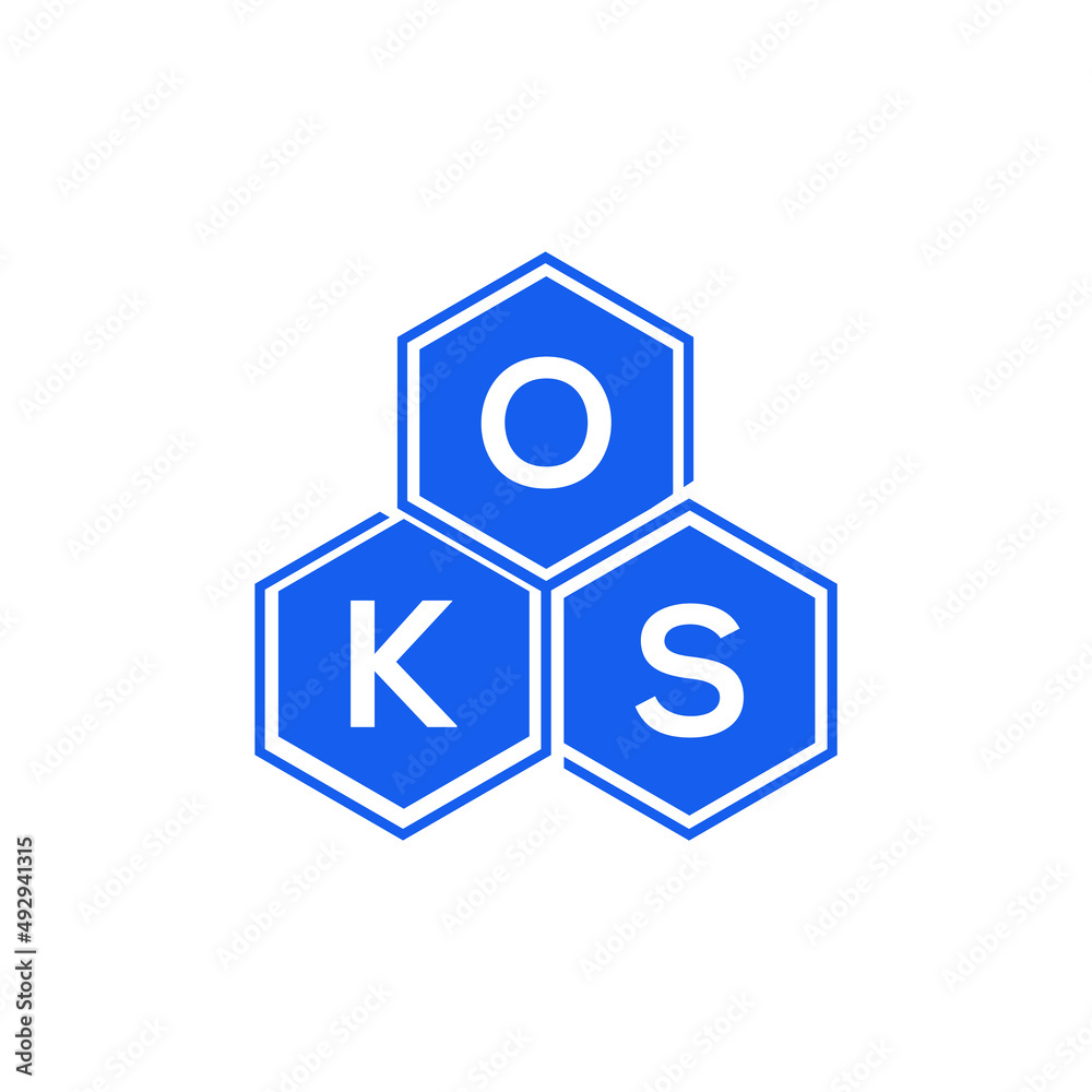 OKS letter logo design on black background. OKS creative initials letter logo concept. OKS letter design. OKS letter logo design on black background. OKS creative initials letter logo concept. OKS letter design.