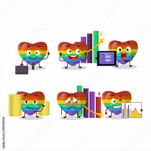 Pop it love character designs as a trader investment mascot