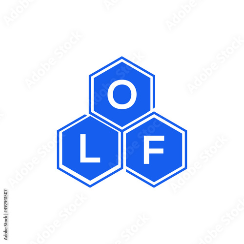 OLF letter logo design on black background. OLF  creative initials letter logo concept. OLF letter design. photo