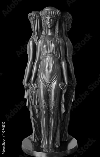 Obraz na plátně Ancient bronze sculpture The Three Nymphs