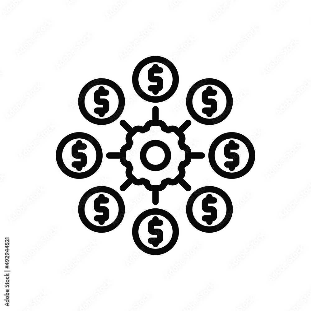 Black line icon for affiliated Black line icon for affiliated