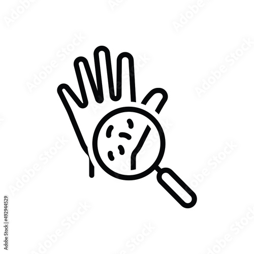Black line icon for dirty