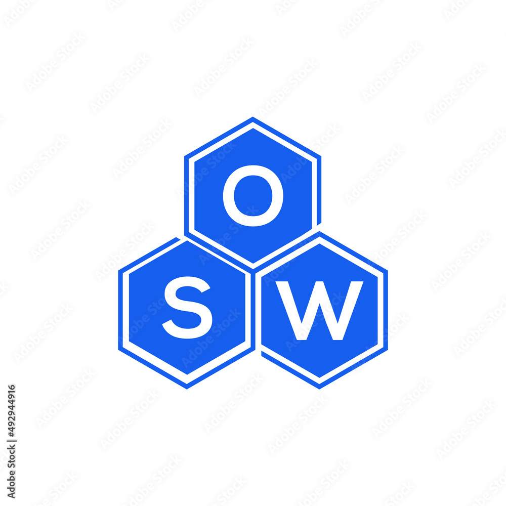 OSW letter logo design on black background. OSW creative initials letter logo concept. OSW letter design. OSW letter logo design on black background. OSW creative initials letter logo concept. OSW letter design.