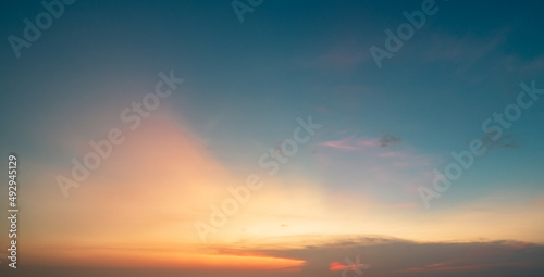 sunset sky with clouds background. © Hide_Studio