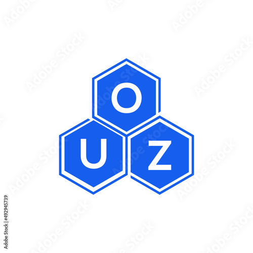 OUZ letter logo design on White background. OUZ creative initials letter logo concept. OUZ letter design. 