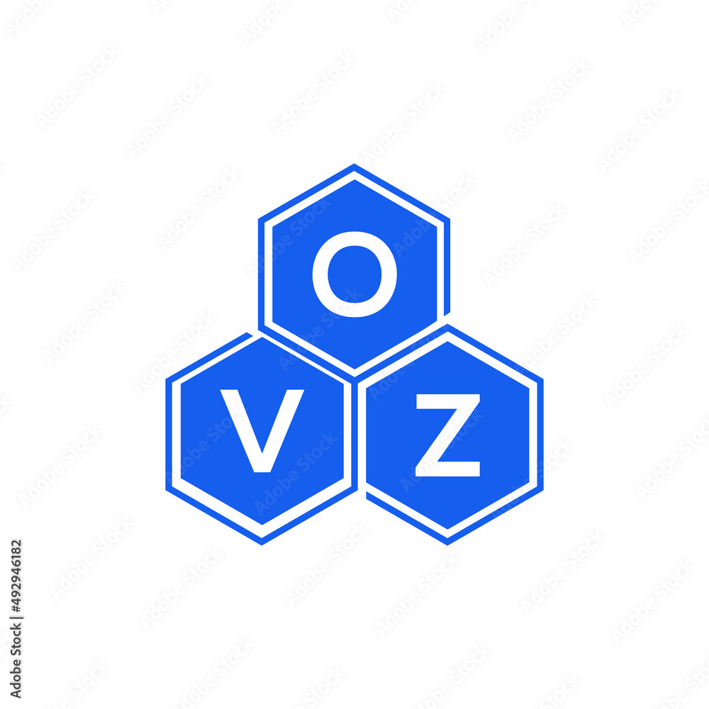 OVZ letter logo design on White background. OVZ creative initials letter logo concept. OVZ letter design. 