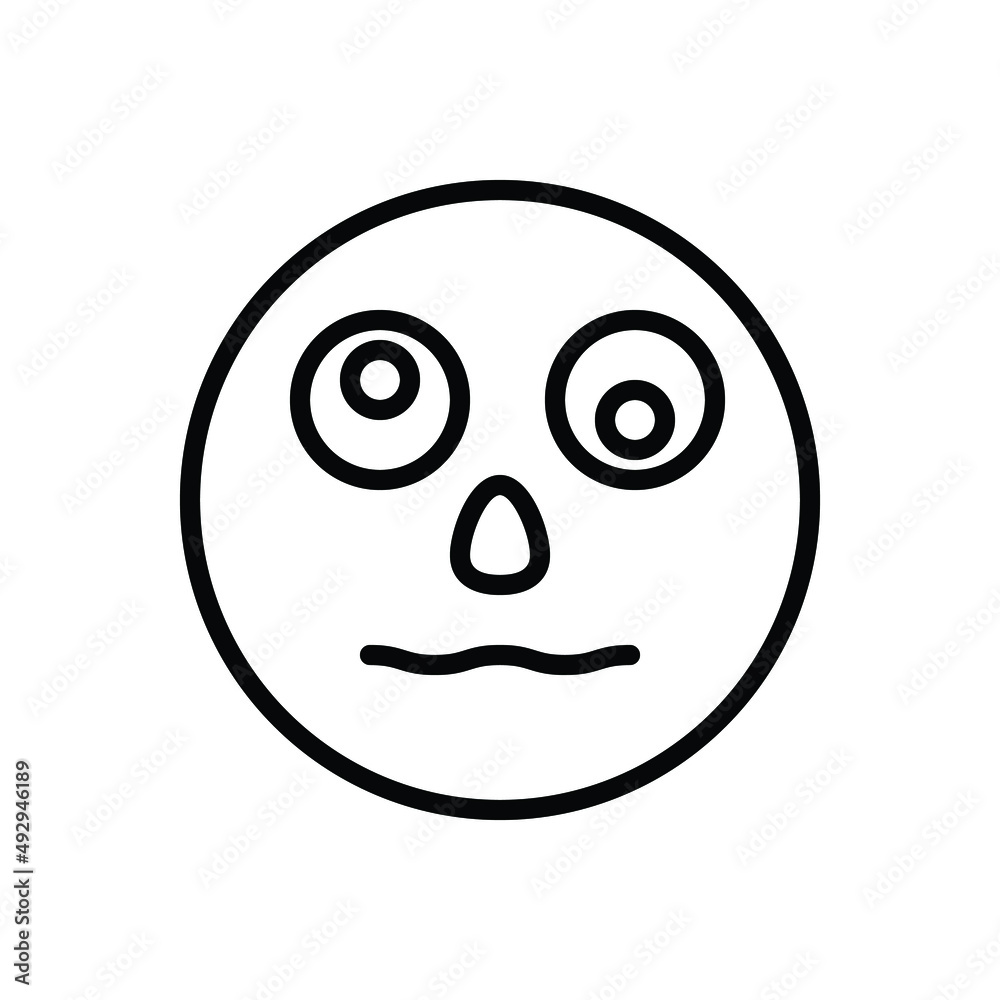 Black line icon for strange Black line icon for strange