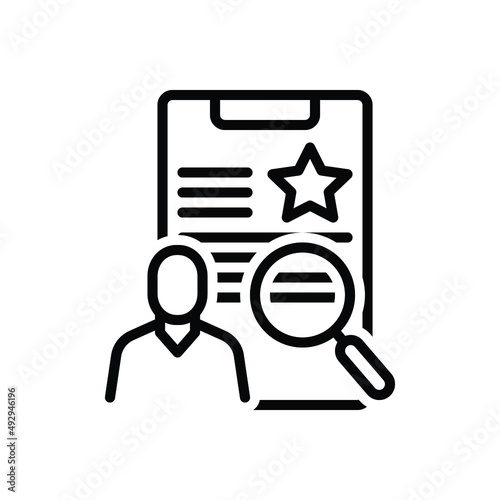 Black line icon for cases