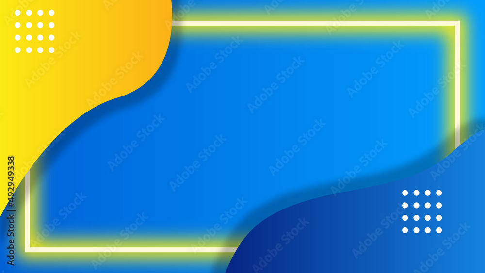 Abstract background blue and yellow gradient. Modern blue abstract  geometric rectangle box lines background for presentation design, banner,  brochure, and business card. Vector Illustration Stock Vector | Adobe Stock