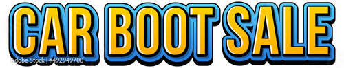 Car boot sale typography logo