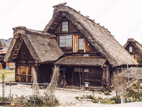 the beautiful scenery, the unique Japanese thatched-roof farmhouses. the Historic Villages of Shirakawa-go and Gokayama © Parichart