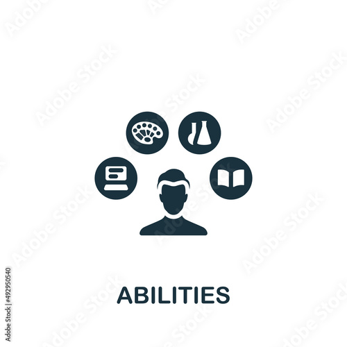 Abilities icon. Monochrome simple icon for templates, web design and infographics